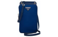PRADA Nylon One Shoulder Crossbody Cell Phone Pouch Men's Blue