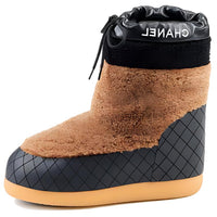 CHANEL Ankle Boots 2.5cm Women's Brown