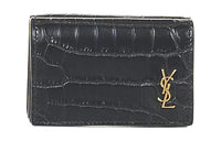 SAINT LAURENT Calfskin Card Holder, Wallet Men's Black