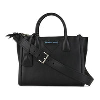 PRADA Genuine Leather Shoulder Bag Crossbody Bag Handbag Women's Black