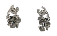 CHANEL Metal Stud Earrings Women's Silver