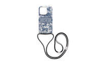 DIOR Smooth Calf Leather IPHONE 14 PRO Cell Phone Pouch Women's Blue