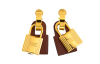 HERMES Earrings Women's Gold