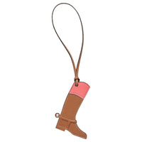 HERMES Calfskin Pendants Women's Pink