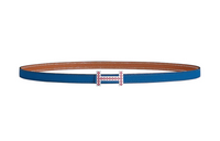 HERMES Leather Belts Women's French Blue/Gold
