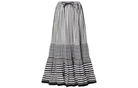 LOUIS VUITTON Mixed Stripes Tiered Midi Skirt