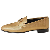 HERMES Paris Loafers Women's Gold