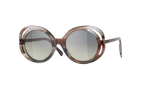 CHANEL Acetate Irregular Shape Sunglasses Unisex Brown