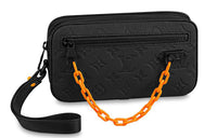 LOUIS VUITTON Pochette Volga Monogram Empreinte Orange Black