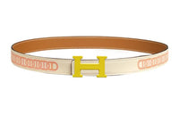 HERMES Leather Belts Women's White