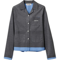 MIU MIU Shirt Women's Gray Blue