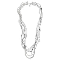 CHANEL Metal Necklaces Women's Silver