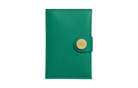 HERMES Evercolor Leather Card Holder Women's Dizzy Green/Naples Yellow