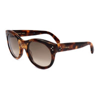 CELINE Irregular Shape Sunglasses Women's Tortoiseshell