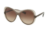CHANEL Irregular Shape Sunglasses Unisex Brown