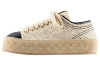 CHANEL Low Top Stylish Skateboarding Shoes Women's Beige