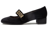 DIOR Baby-D Chunky Heel Mary Jane Shoes Women's Black