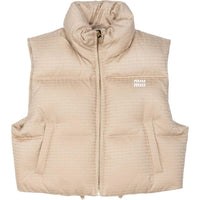 MIU MIU Goose Down Vest 'Desert Beige'