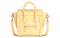 CELINE Luggage Cow Leather One Shoulder Handbag Crossbody Bag Regular Women's Light Orange