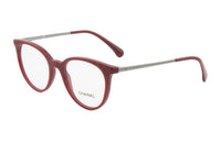 CHANEL Acetate Metal Irregular Shape Eyeglass Frames Women's Red