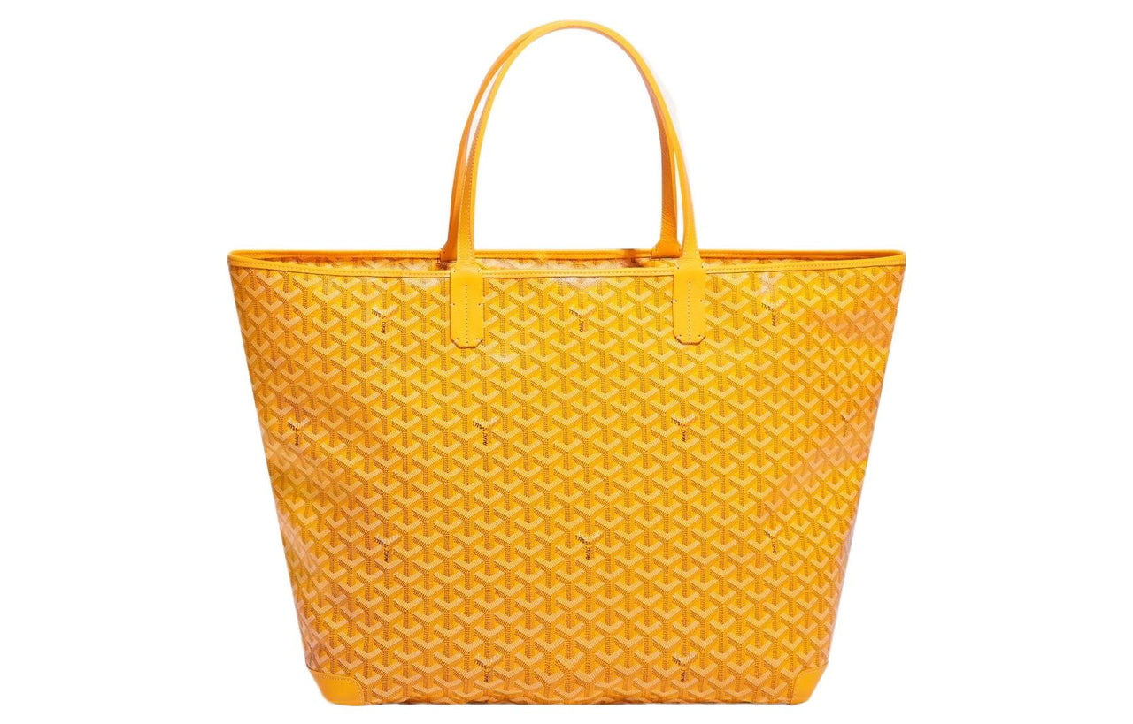 GOYARD Artois Canvas With Leather Tote Bag Shopping Bag Shoulder Bags Handbags Large Size Unisex Yellow