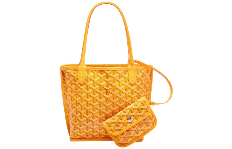 GOYARD Anjou Calfskin Tote Handbag Mini Women's Yellow
