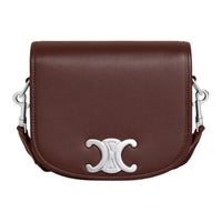 CELINE Triomphe Calfskin Crossbody Bags Men's Brown