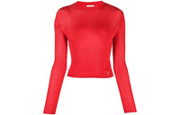 SAINT LAURENT FW22 Crop Top Women's Red