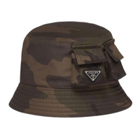 PRADA Leather Bucket Hats Men's Green