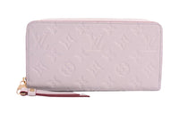 LOUIS VUITTON Zippy Monogram Empreinte Leather Wallet Unisex Dusty Purple