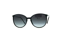 CHANEL Plastic Oval Sunglasses Women's Black