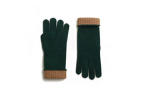 HERMES Knit Gloves Men's Green/Beige