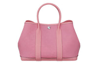 HERMES Garden Party Canvas With Leather Canvas Bag Handbags Women's 5P Pink