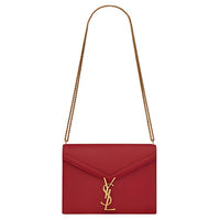 SAINT LAURENT Leather Crossbody Bag Shoulder Bag Women's Splendid Red