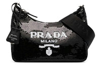 PRADA Fabric Shoulder Bag Women's Black