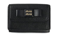 MIU MIU Leather Wallet Women's Black