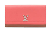 LOUIS VUITTON Leather Wallet Women's Pink