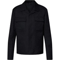 LOUIS VUITTON Damier Open Collar Wool Overshirt