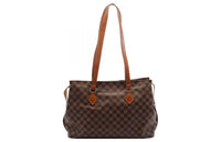 LOUIS VUITTON Polyvinyl Chloride Leather Shoulder Bag Women's Brown