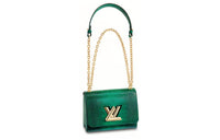 LOUIS VUITTON Twist Lizard Skin Handbag Small Size Women's Green