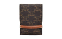 CELINE Triomphe Canvas With Calfskin Bag Accessories Unisex Tawny