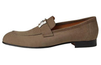 HERMES Paris Loafers Men's Brown
