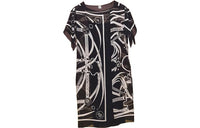 HERMES Short-Sleeved Dresses Women's Black
