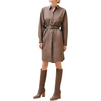 HERMES FW24 Long-Sleeved Dresses Women's Gray