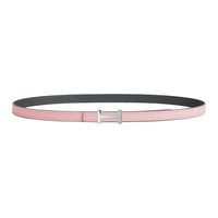HERMES Calfskin Leather Belts Women's Pink 1.3CM