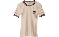 MIU MIU Logo appliqué Cashmere Top