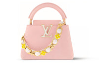 LOUIS VUITTON Capucines Taurillon Leather Capusin Shoulder Crossbody Handbag Mini Women's Pink