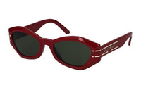 DIOR Acetate Irregular Shape Sunglasses Women's Red