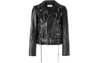 SAINT LAURENT Leather Jackets Women's Black