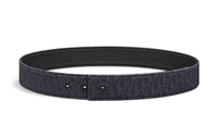 DIOR Double Sided Print Leather Belts Men's Black Width 3.5cm